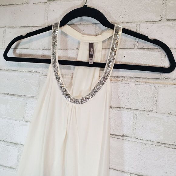 Charlotte Russe white sequin tank top - Picture 5 of 11